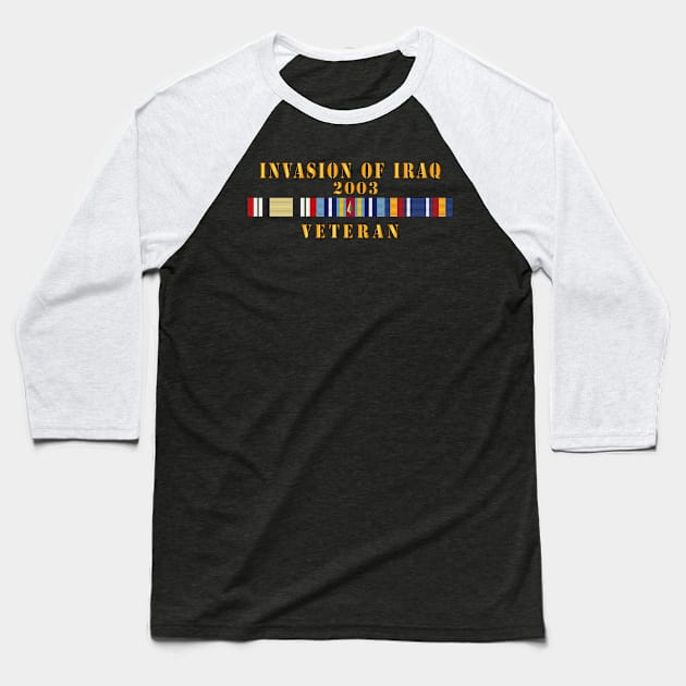 AFR -  Iraq Invasion Veteran  w ARR GWOT-GWOTEM Baseball T-Shirt by twix123844